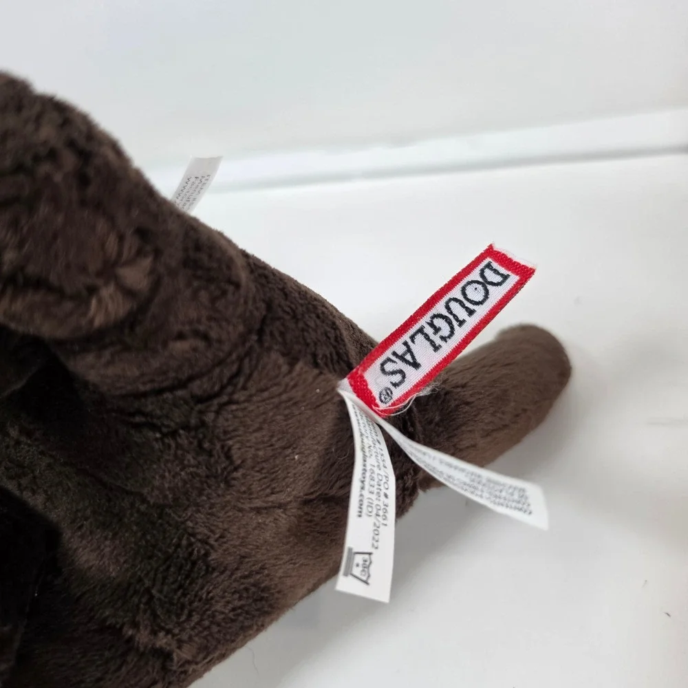 Douglas Chocolate Lab Puppy Plush Brown Stuffed Dog Bandana 6.5 inch